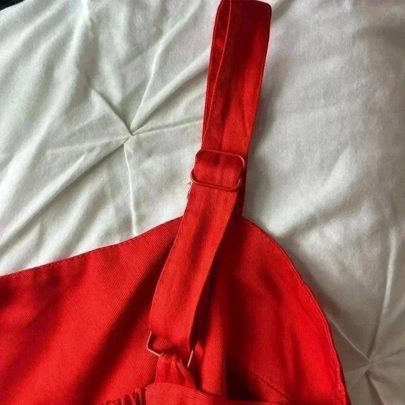 Urban Outfitters Bright Red 100% Lyocell Dress  SIZE MEDIUM - Picture 4 of 7